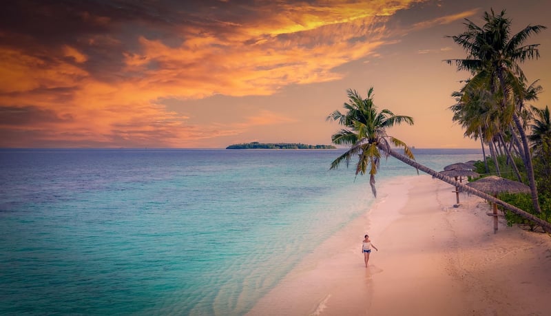 Maldives Tropics Paradise Sunset
